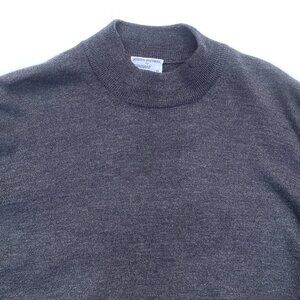 Maus & Hoffman/Zimmerli of Switzerland Men Wool Mock Turtleneck Charcoal Grey XL